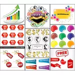 Verkoop Stickers, Banners, valutasymbolen