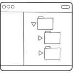 Fichier gestionnaire icône illustration vectorielle