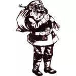 Ilustrasi vektor antik Santa Claus