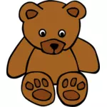Gambar vektor sederhana boneka beruang