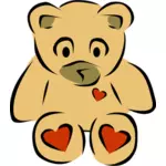 Teddy beer met hart vector illustraties