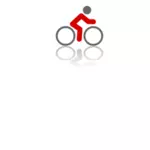 Man on bicycle vector illustration