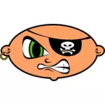 Pirat tegneserie ikon vektor image