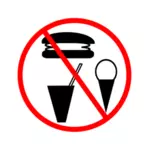 Žádné potraviny povolené znamení vektorový obrázek