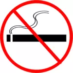 Vektor ClipArt-bilder av förbjudna cigaretter etikett