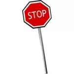 Immagine vettoriale inclinato segnale di Stop