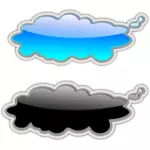 Glanzende wolken vector afbeelding