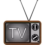 Viejo televisor vector illustration
