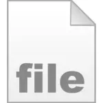 Empty UNIX file icon vector clip art