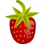 Vector image of sweet soft red fruit