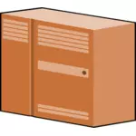 Illustrazione vettoriale di server marrone simbolo