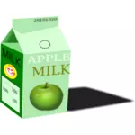 アップルのミルクのカートンのベクター クリップ アート