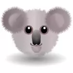 Cabeça de urso coala fofo vector clipart