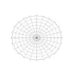 Symmetrical spider web vector clip art