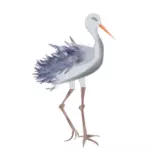 Vector Illustrasjon av en stork
