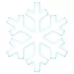 Vector graphics of pale blue snowflake symbol