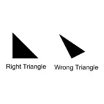正确和错误的三角形