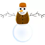 Snowman with clothes vector