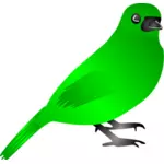 Dibujo vectorial de pájaro verde