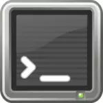 Linux default terminal window vector clip art