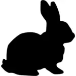 Illustration vectorielle silhouette de lapin