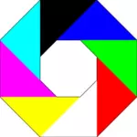 Colorful octagon vector