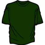Mörk grön t-shirt vektor illustration