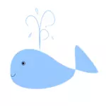 Paus biru vektor