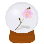 Vector drawing of flower globe