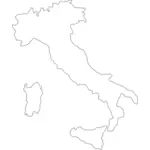 Peta Italia vektor klip seni