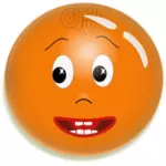 Feurig orange Smiley-Gesicht
