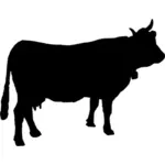 Immagine vettoriale silhouette di mucca