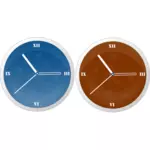Modern clocks vector graphics