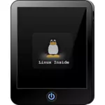 Linux のタブレット PC ベクトル画像