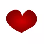 Immagine vettoriale cuore rosso