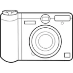 Cyfrowy aparat fotograficzny linii sztuka wektor grafika