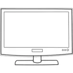 Flatskjerm TV sett vektor image