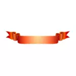 Orange ribbon vector drawing