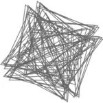 Vector de dibujo de cableado de metal enmarañado squarey