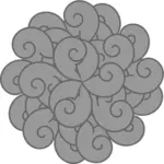 꽃 달팽이의 벡터 그래픽