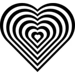 Zebra hjärta vektor illustration