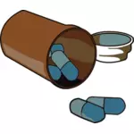 Image vectorielle de pilules déversés