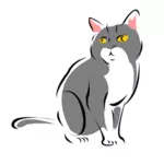 Desenho vetorial de gato