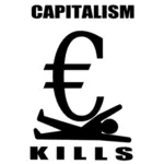 Kapitalismus zabíjí vektorové ilustrace