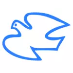 Vliegende duif vectorillustratie