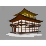 Vector illustraties van kinkakuji huis