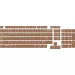 Amerikansk engelsk tastatur layout vektorgrafikk utklipp