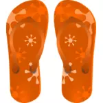 Ilustração do vetor de laranja flipflops