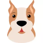 Image de dessin animé de tête de chien