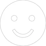 Vector clip art of blank round smile face